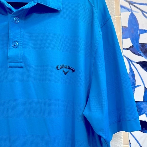 Men’s Blue Callaway Opti-Dri Polyester & Spandex Golf Polo Size Medium - Picture 4 of 8